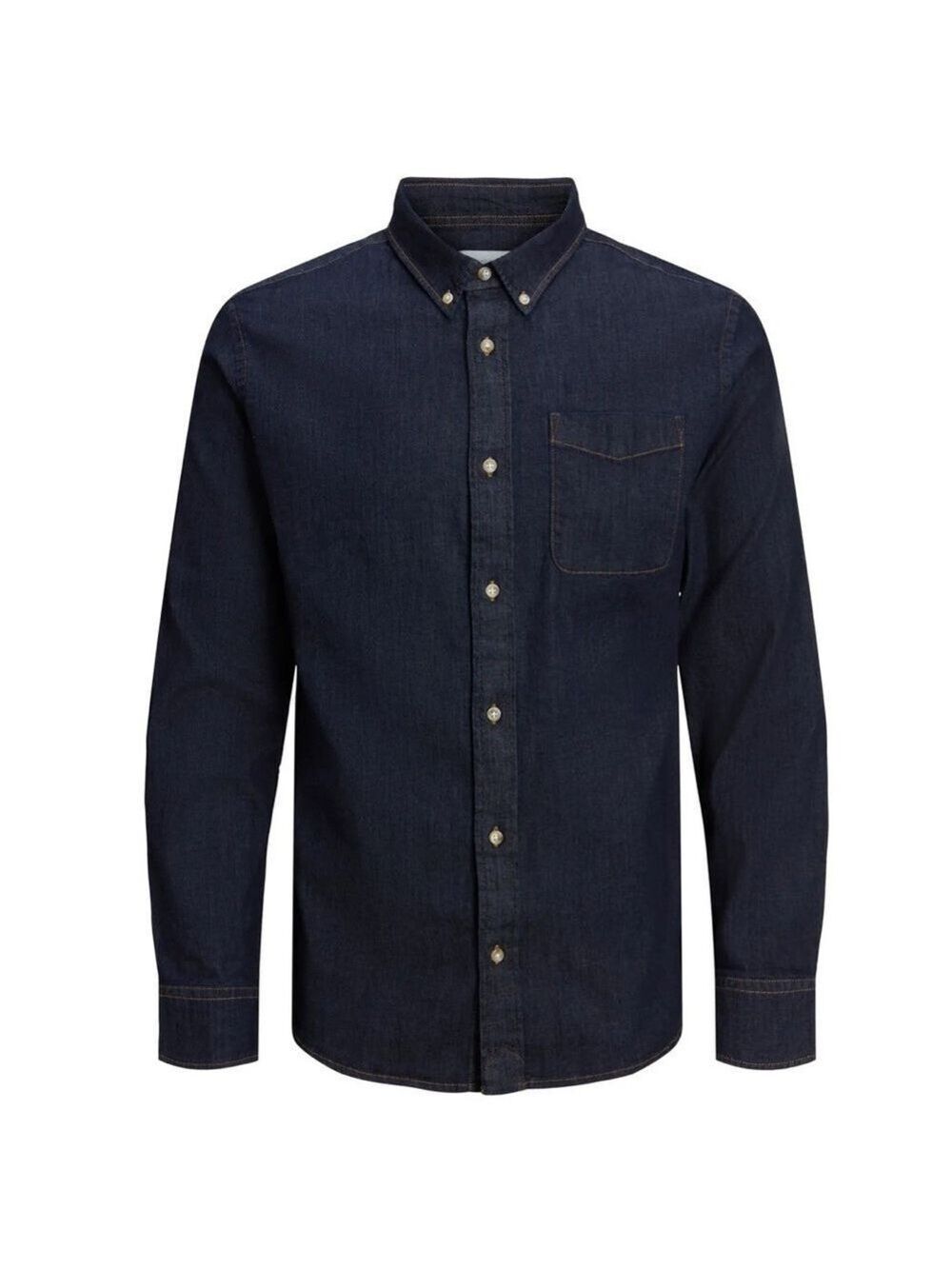 Jack & Jones JPR Brook Premium Dark Wash Denim Button Up Shirt